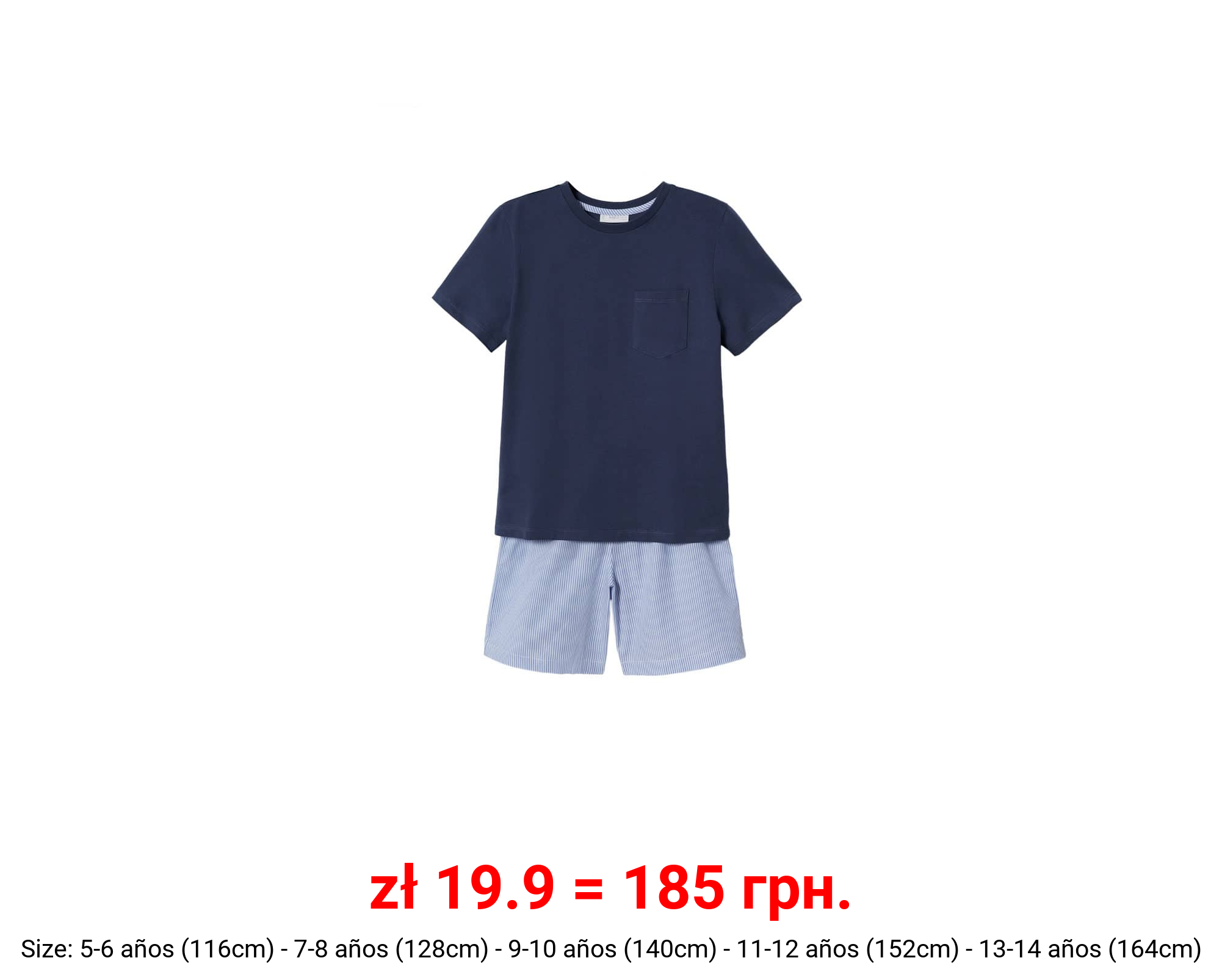 Pijama corto algodón