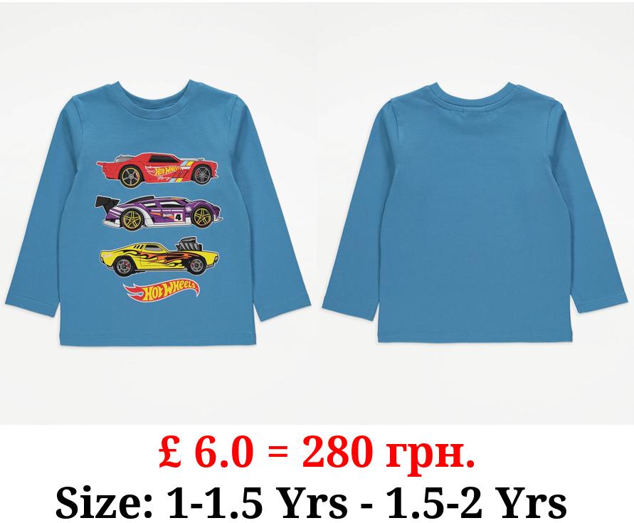 Hot Wheels Blue Long Sleeve Top