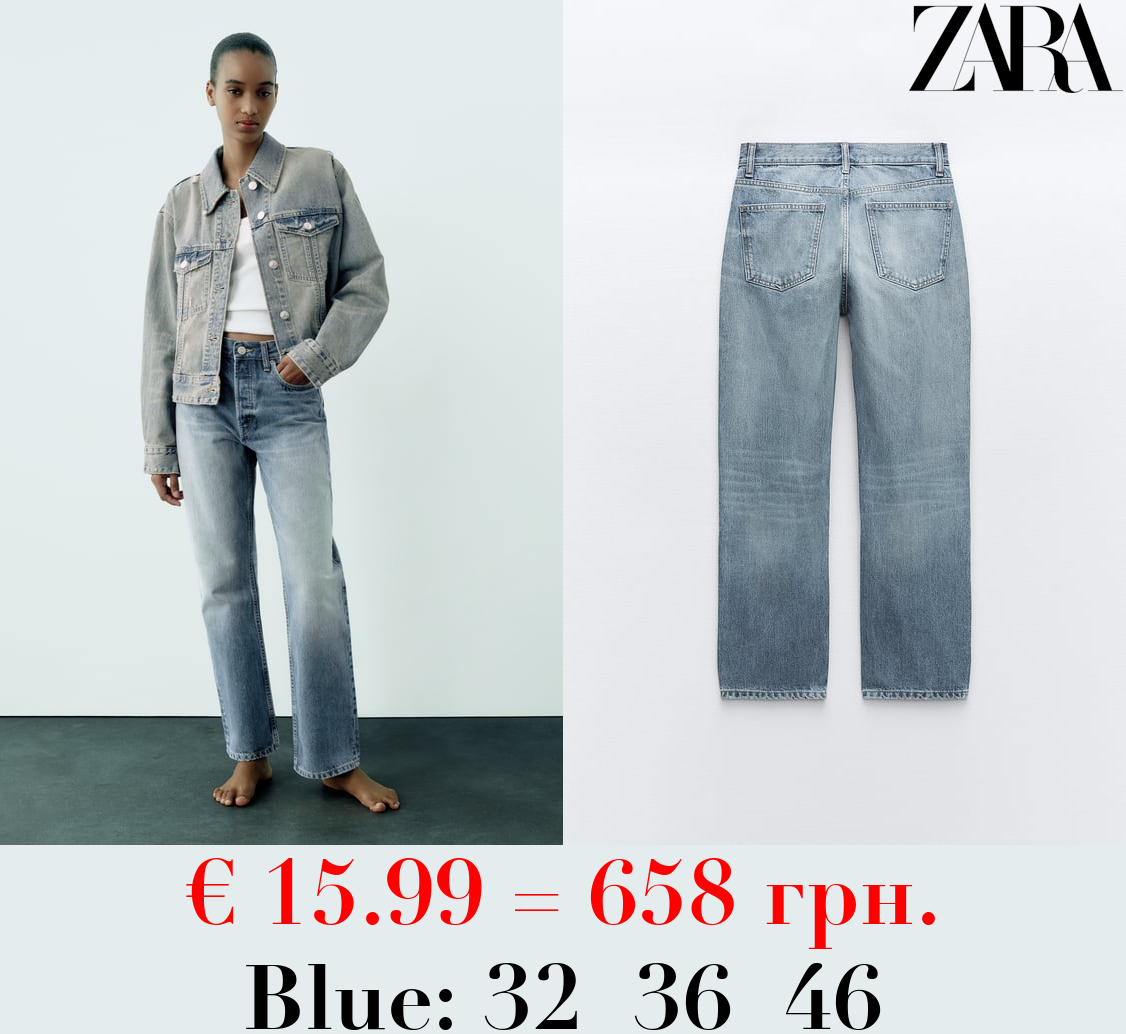 TRF STRAIGHT-LEG MID-RISE JEANS