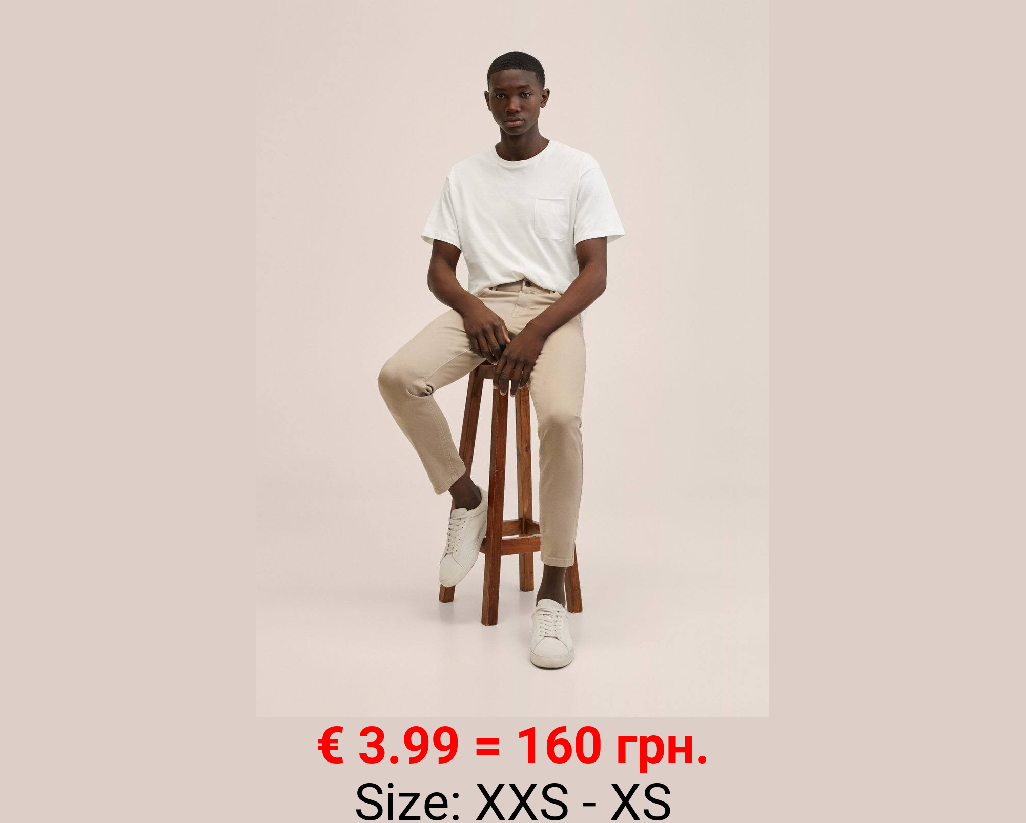 Pantalón regular fit algodón