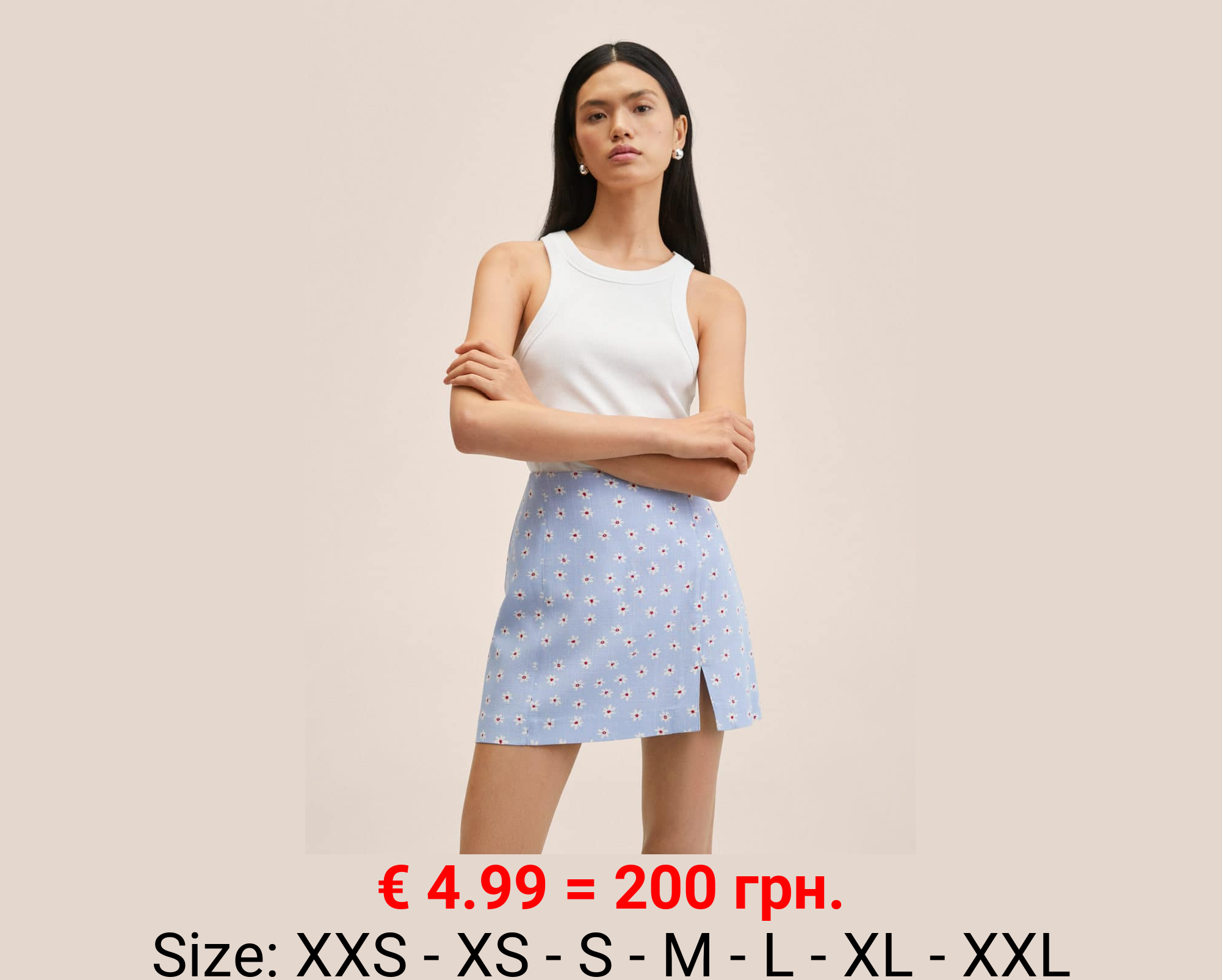 Minifalda estampado floral