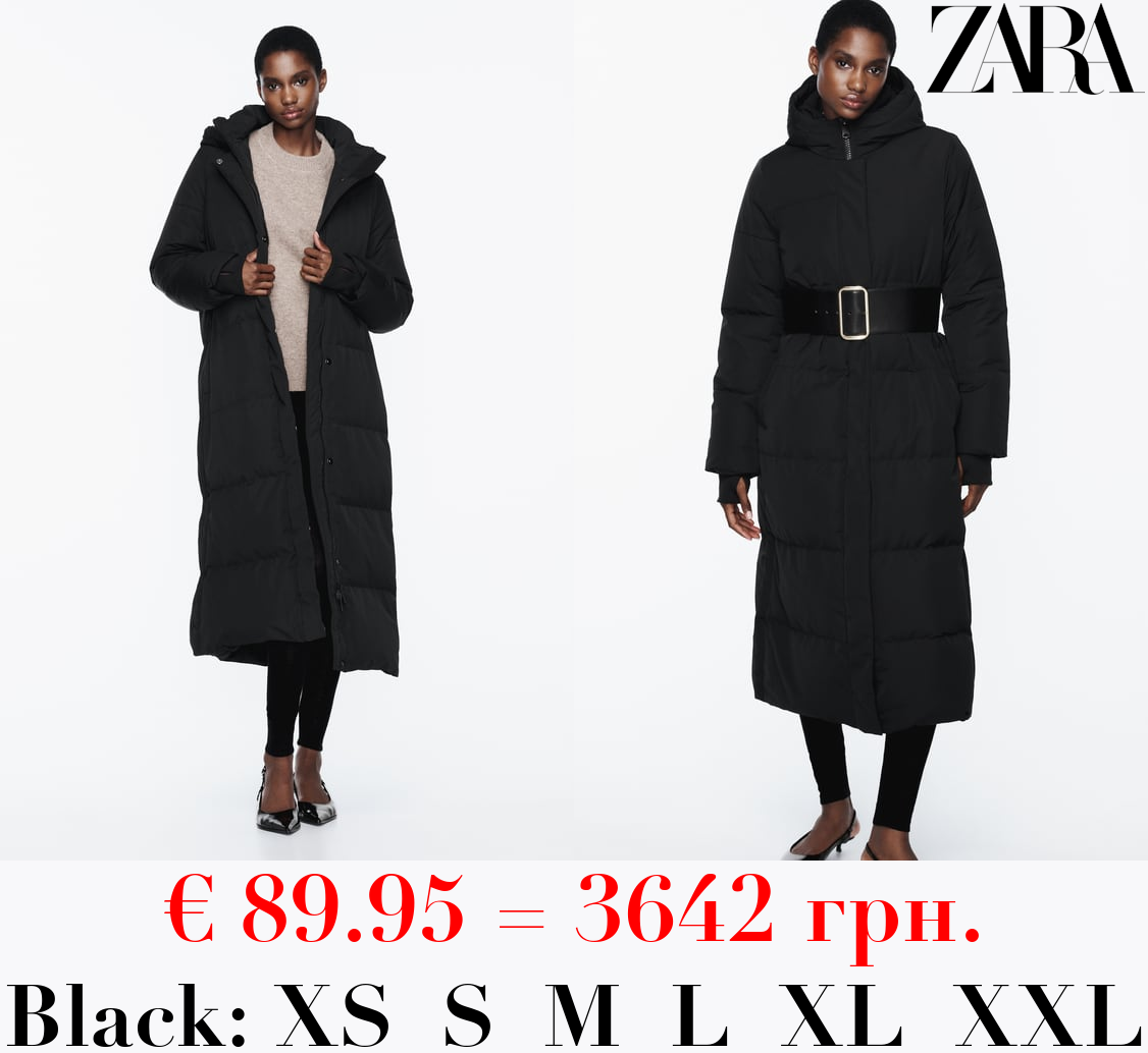 WATER AND WIND PROTECTION HOODED LONG DOWN JACKET