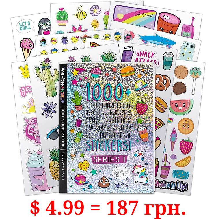 Fashion Angels 1000+ Ridiculously Cute Stickers for Kids - Fun Craft Stickers for Scrapbooks, Planners, Gifts and Rewards, 40-Page Sticker Book for Kids Ages 6+ and Up