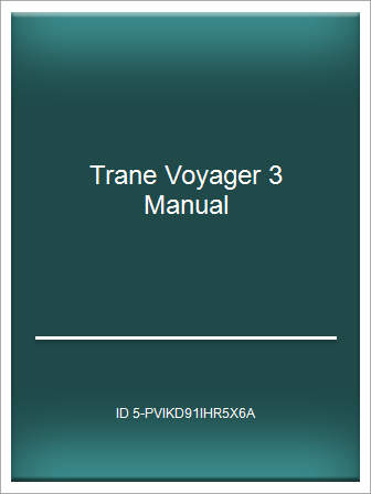 trane voyager 3 manual