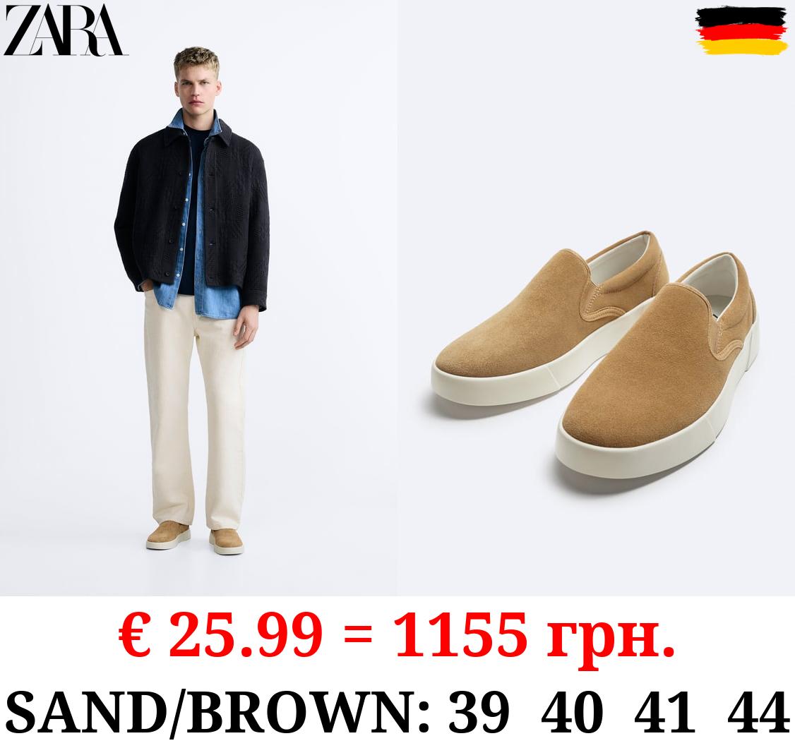 SPLIT LEATHER SNEAKERS