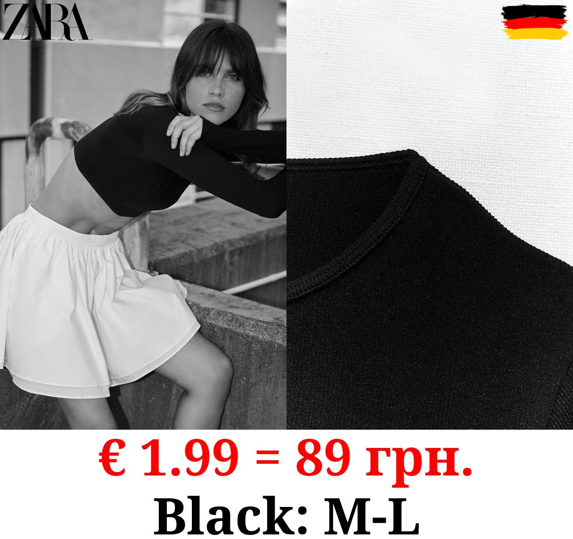 SEAMLESS RIBBED FADED CROP TOP