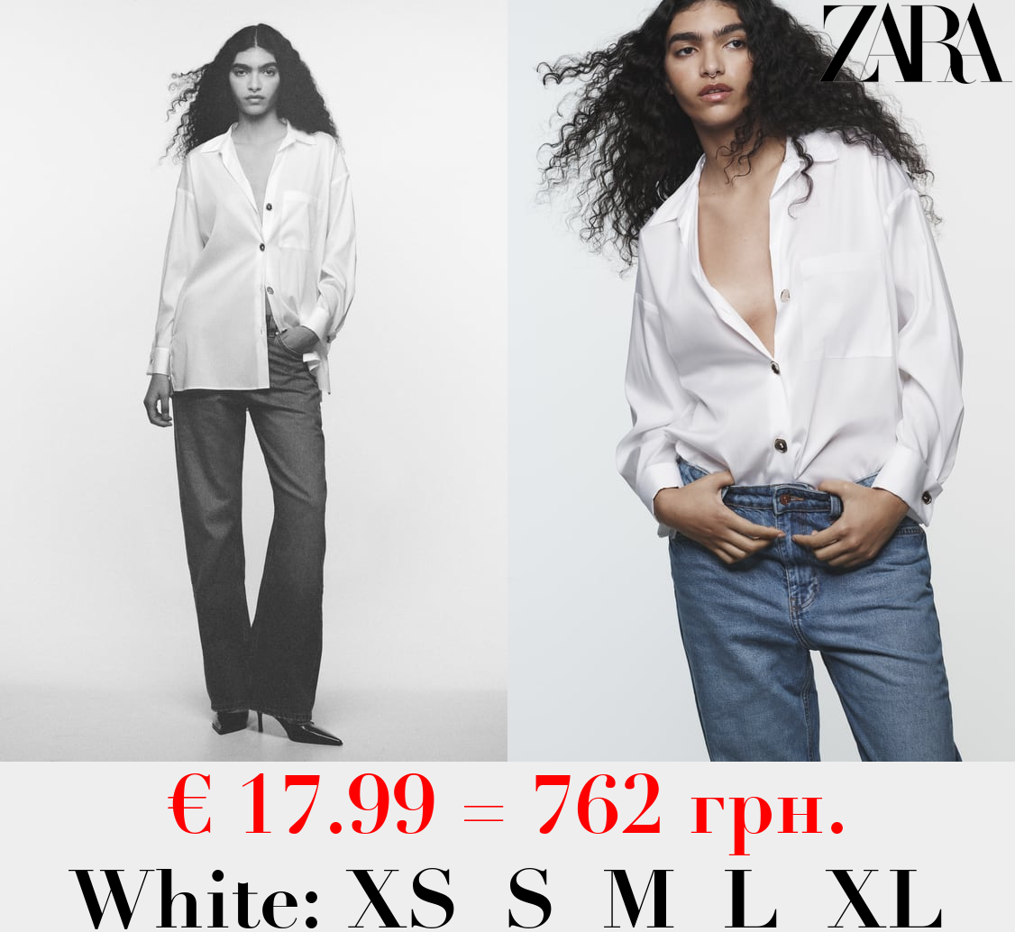 OVERSIZE BLOUSE WITH GOLD-TONED BUTTONS