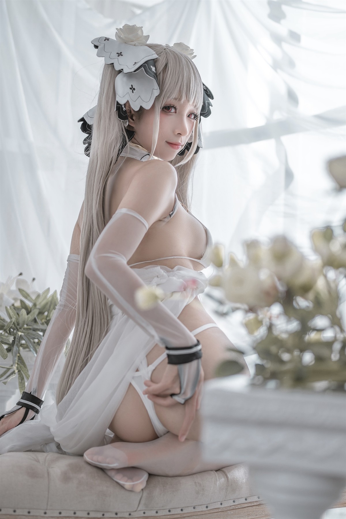 蠢沫沫 Cosplay 可畏婚纱 46