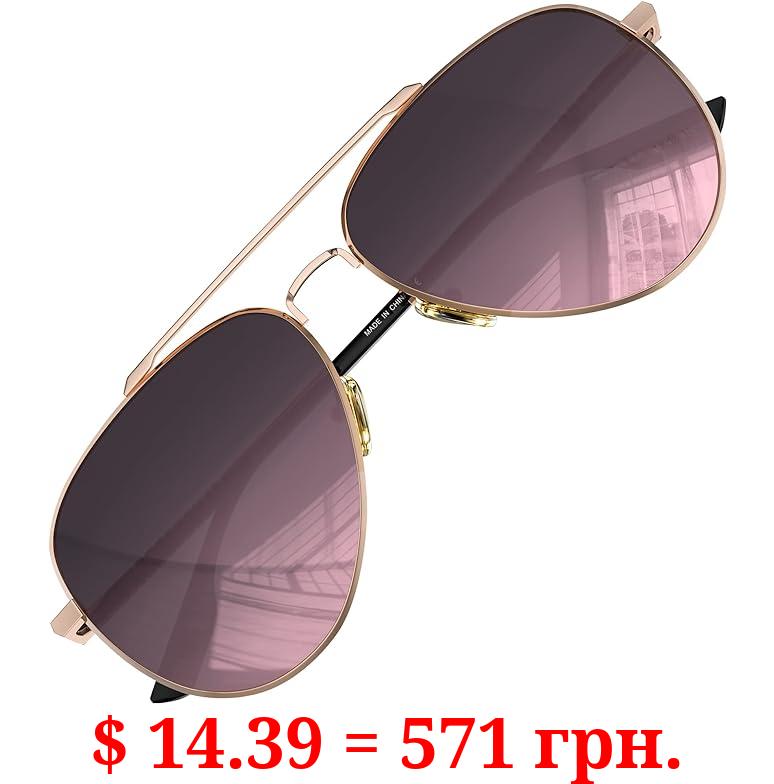 LUENX Aviator Sunglasses for Men Women Polarized Driving Classic Shades - UV 400 Protection with case 60MM