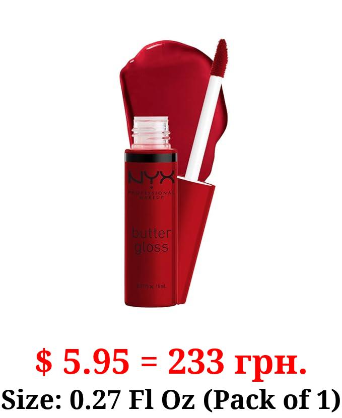 NYX PROFESSIONAL MAKEUP Butter Gloss, Non-Sticky Lip Gloss - Rocky Road (Wine)