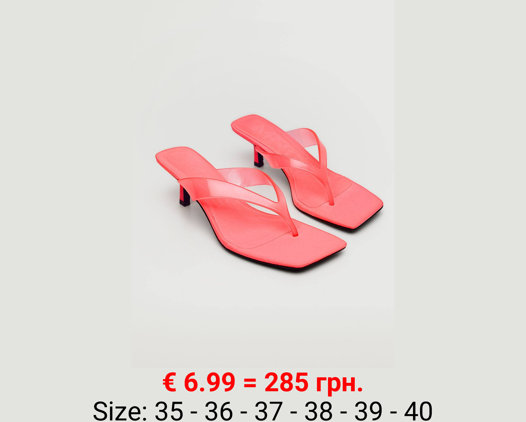 Sandalia vinilo tacón