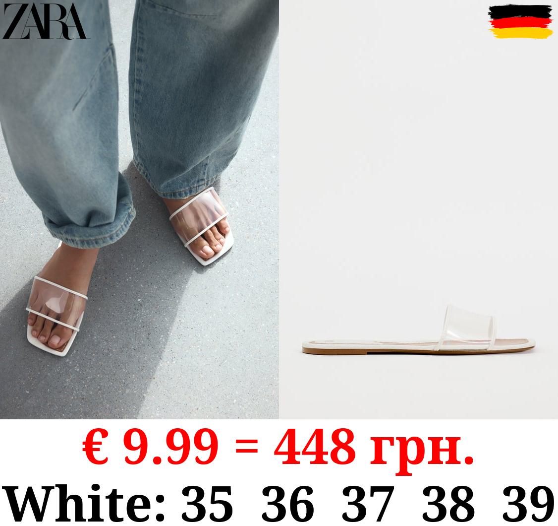 FLAT VINYL SANDALS