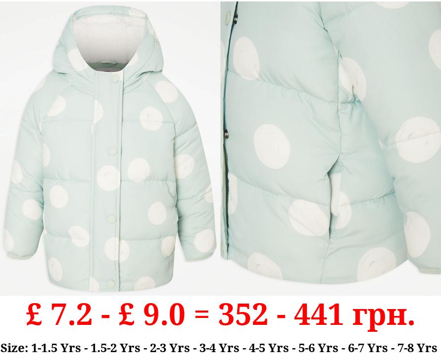 Green Spot Padded Coat