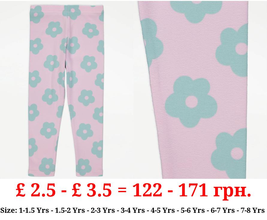 Pink Flower Leggings