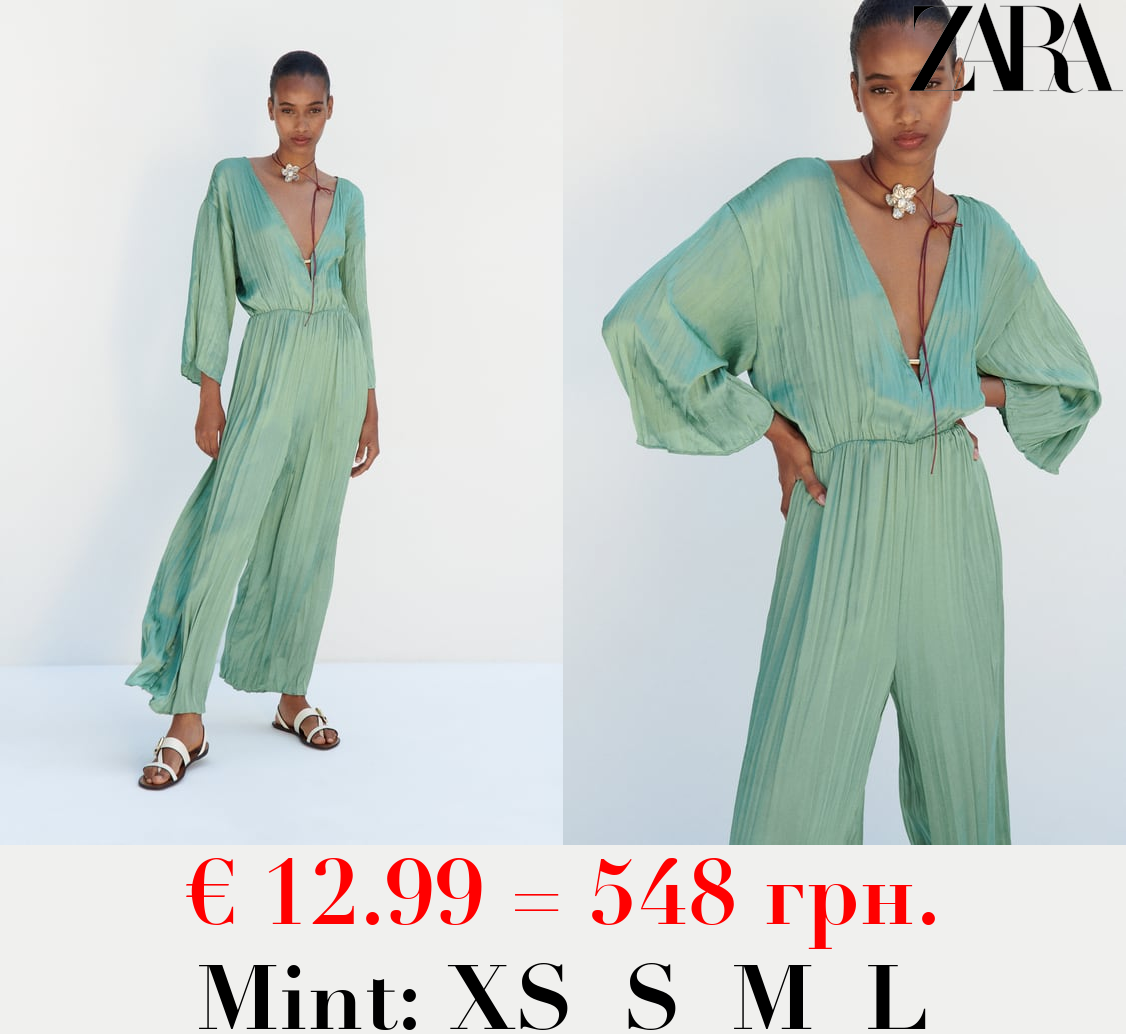 WRINKLED-EFFECT JUMPSUIT