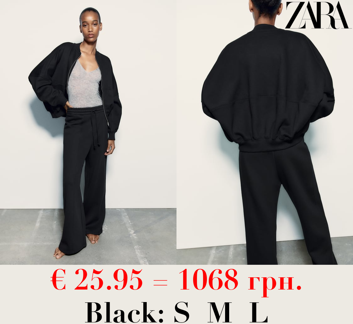 BOMBER SWEATSHIRT WITH ZIP