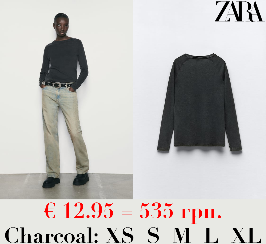 FADED COTTON T-SHIRT