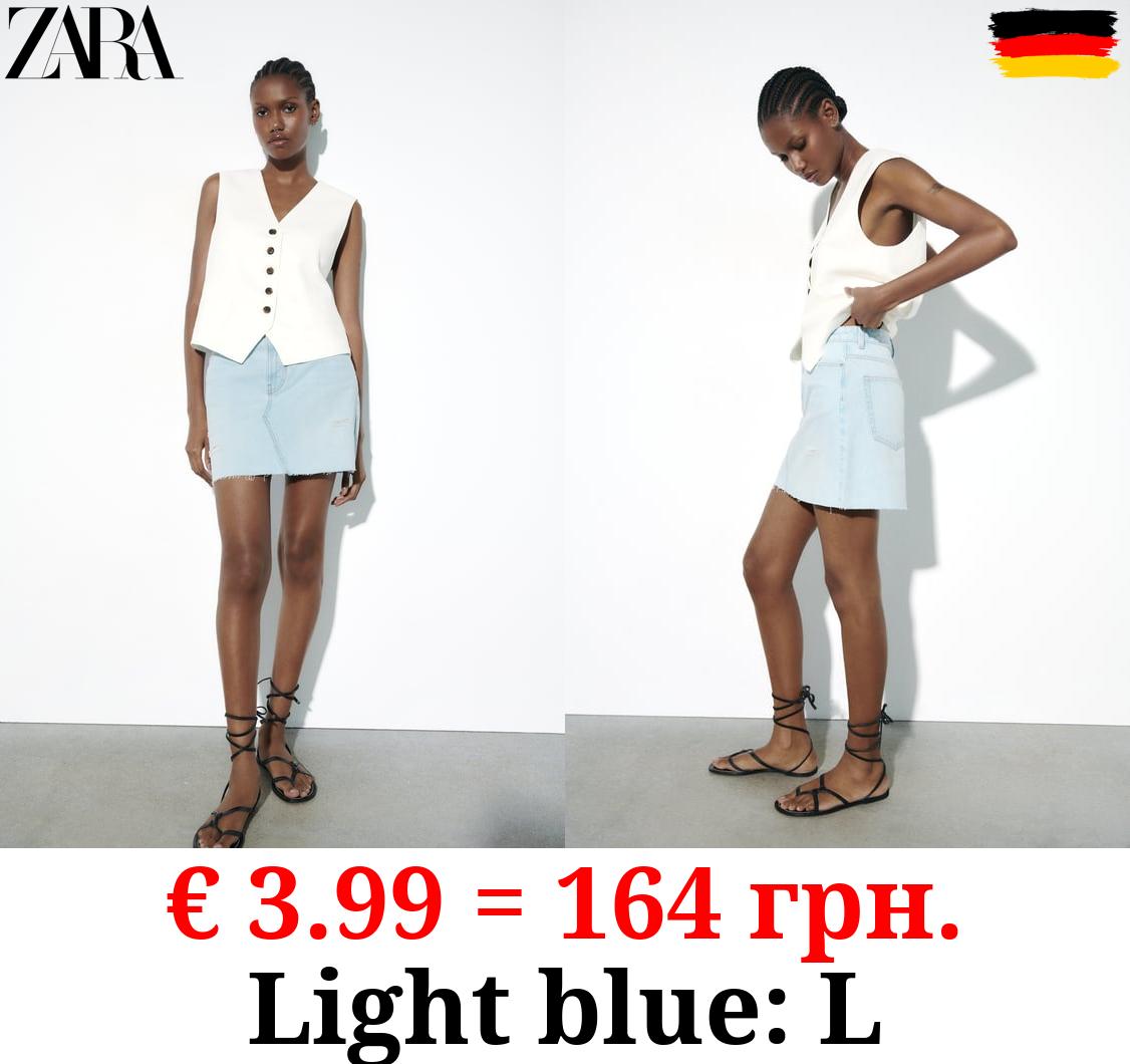 Z1975 RIPPED DENIM MINI SKIRT