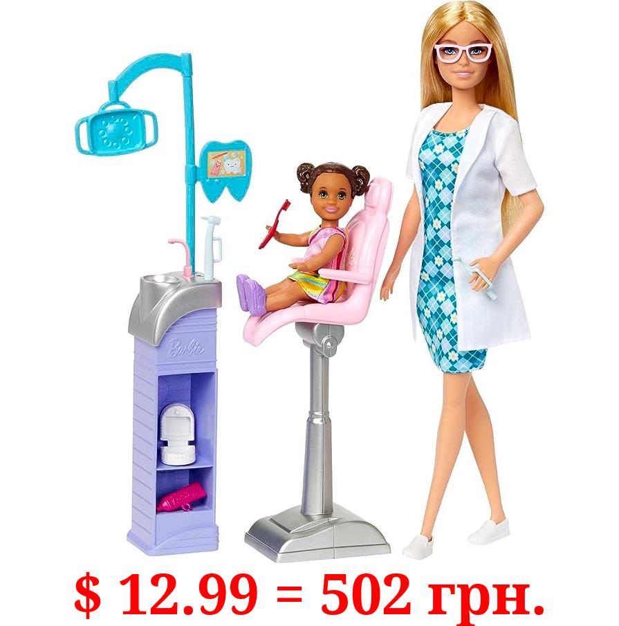Barbie Careers Blonde Dentist Doll And Playset With Accessories, Medical Doctor Set, Barbie Toys