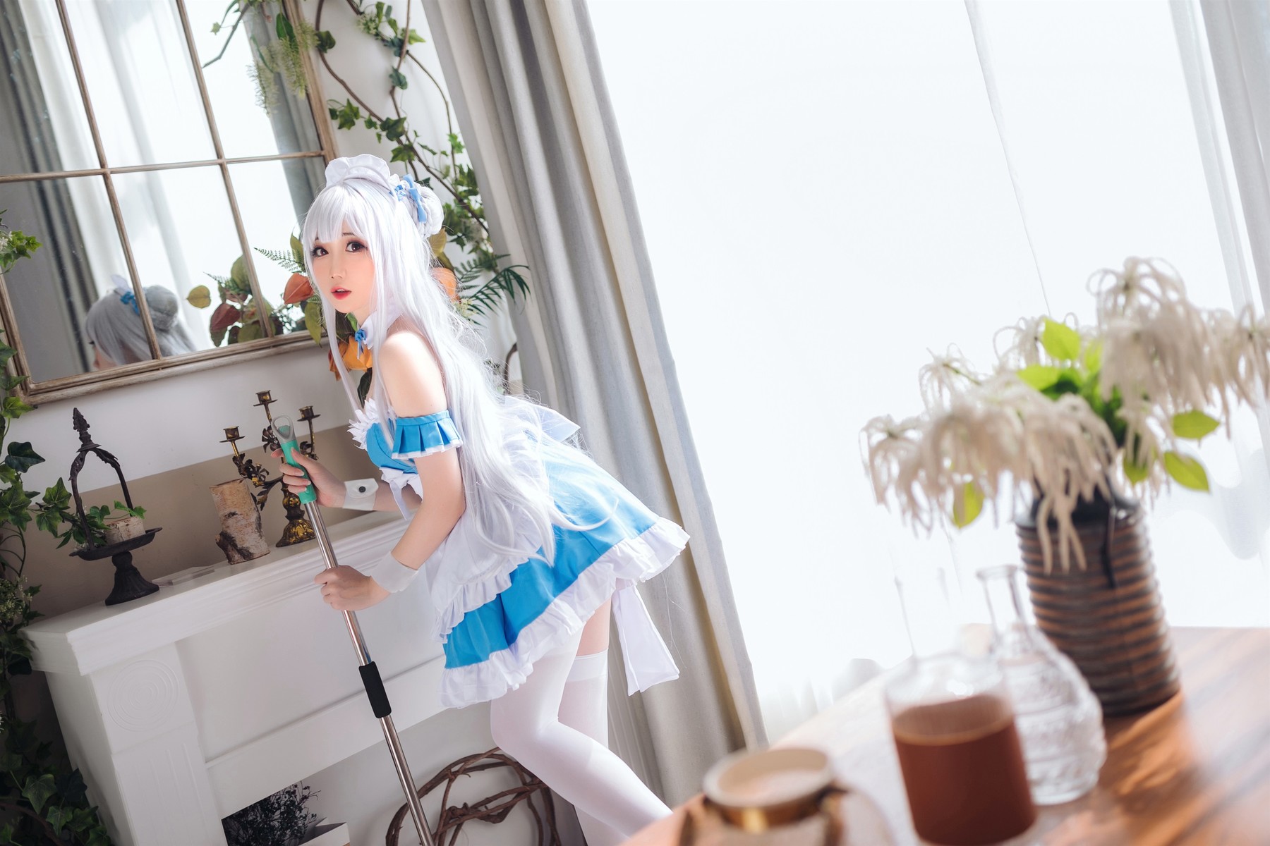 焖焖碳 Cosplay 小天鹅女仆 30