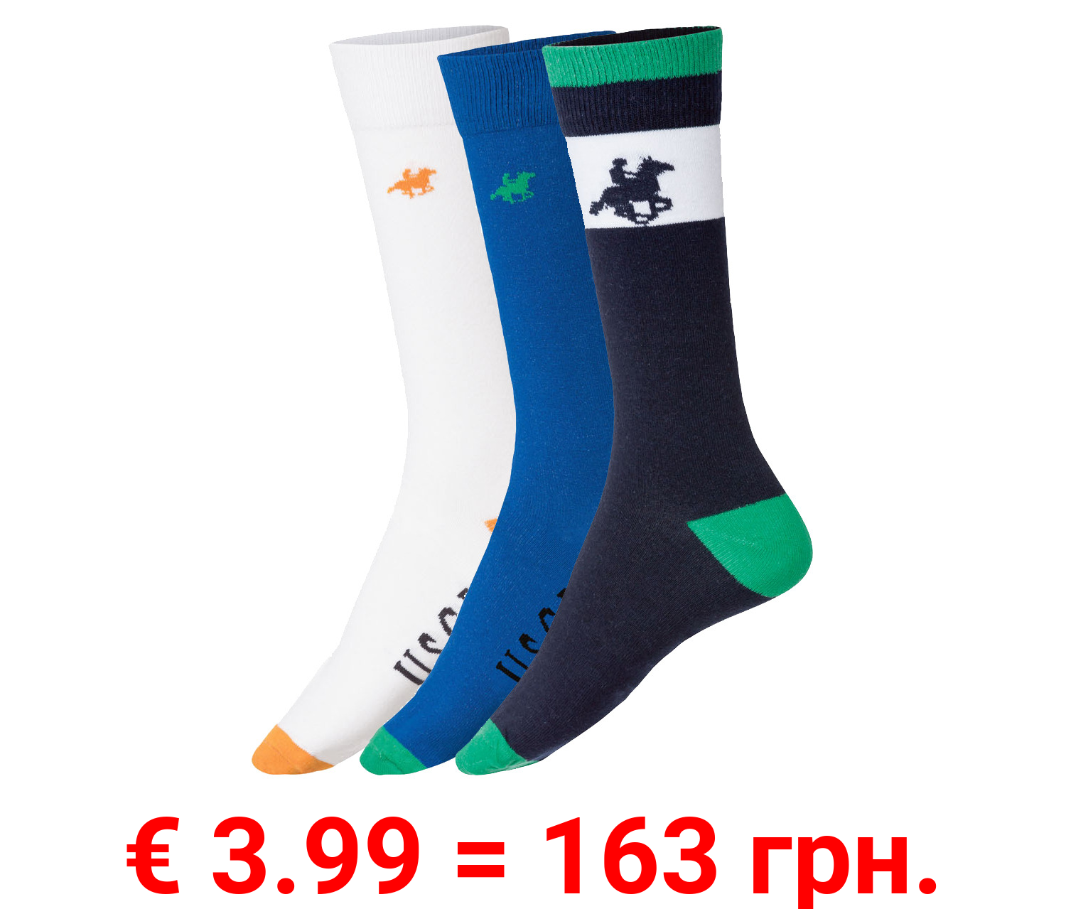 LIVERGY® x Grand Polo Herren Socken, 3 Paar, mit hohem Baumwollanteil