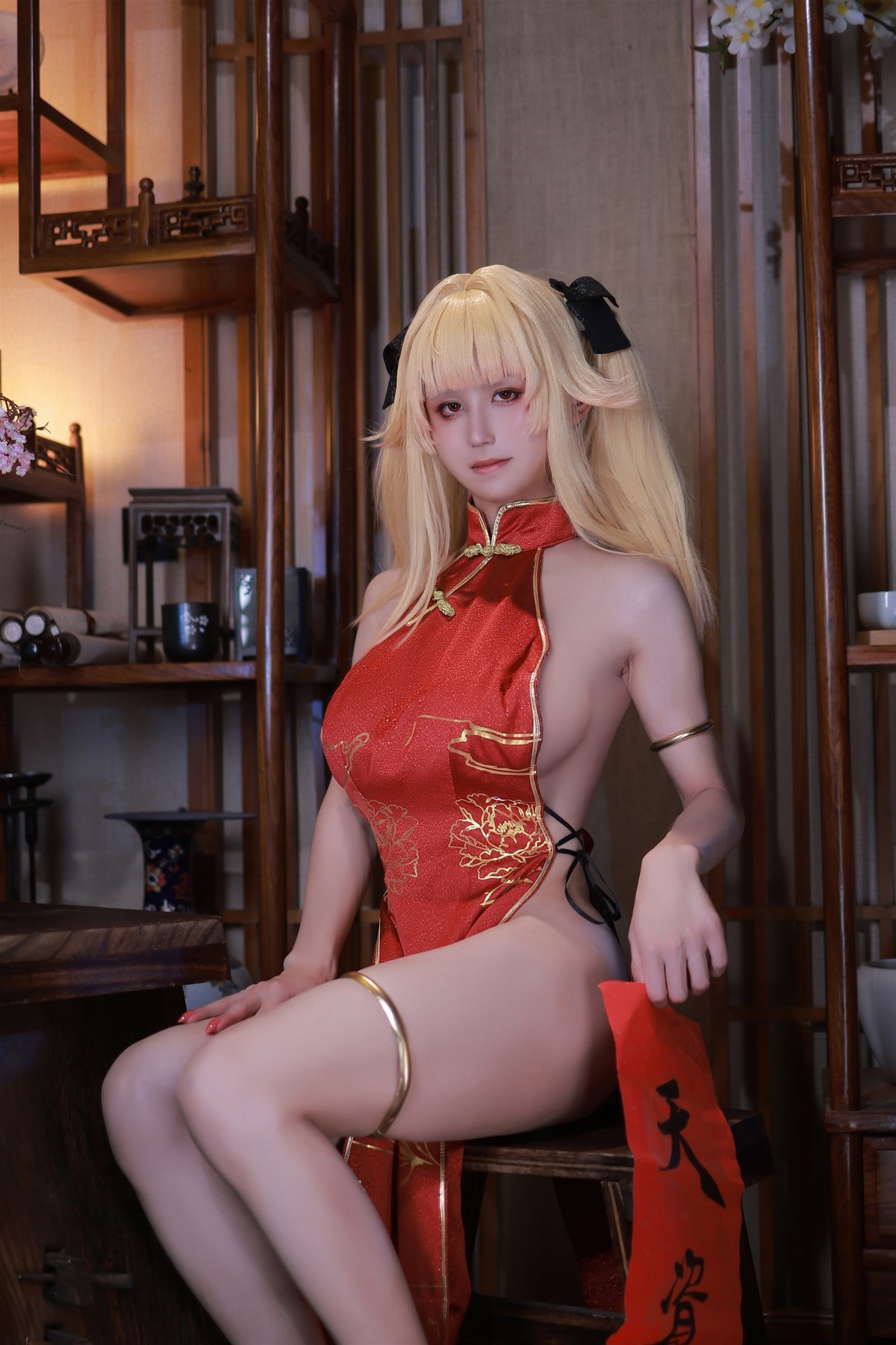Cosplay 桜满三时 萌姬联合 旗袍 18