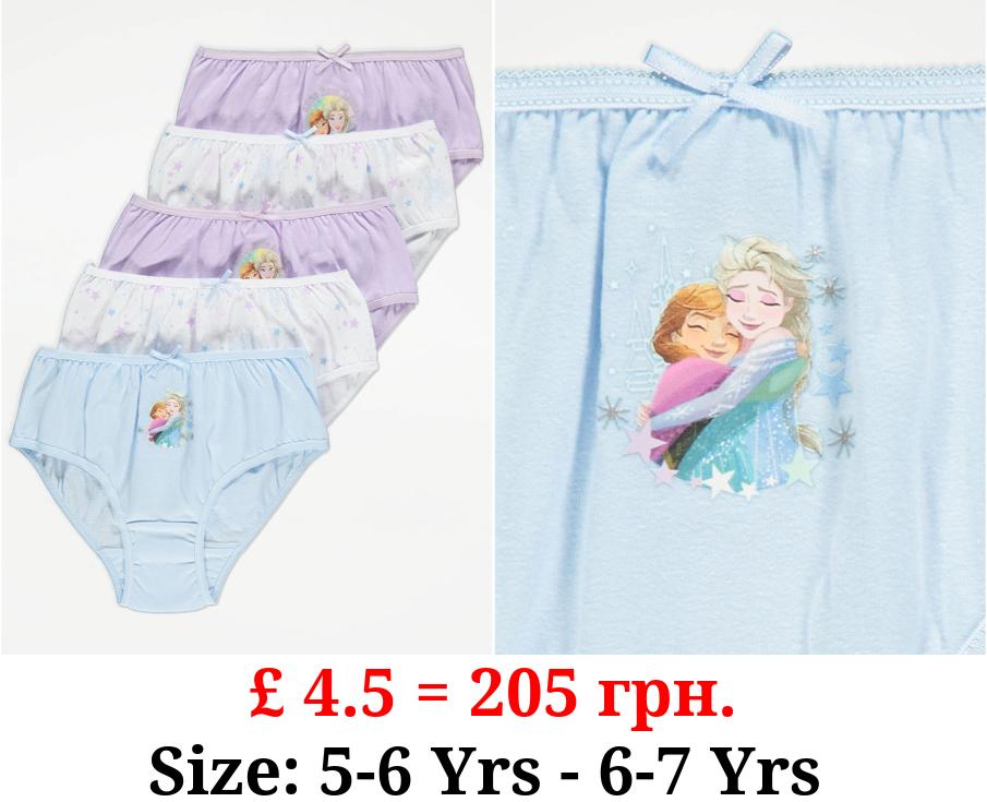Disney Frozen Character Print Brief Knickers 5 Pack