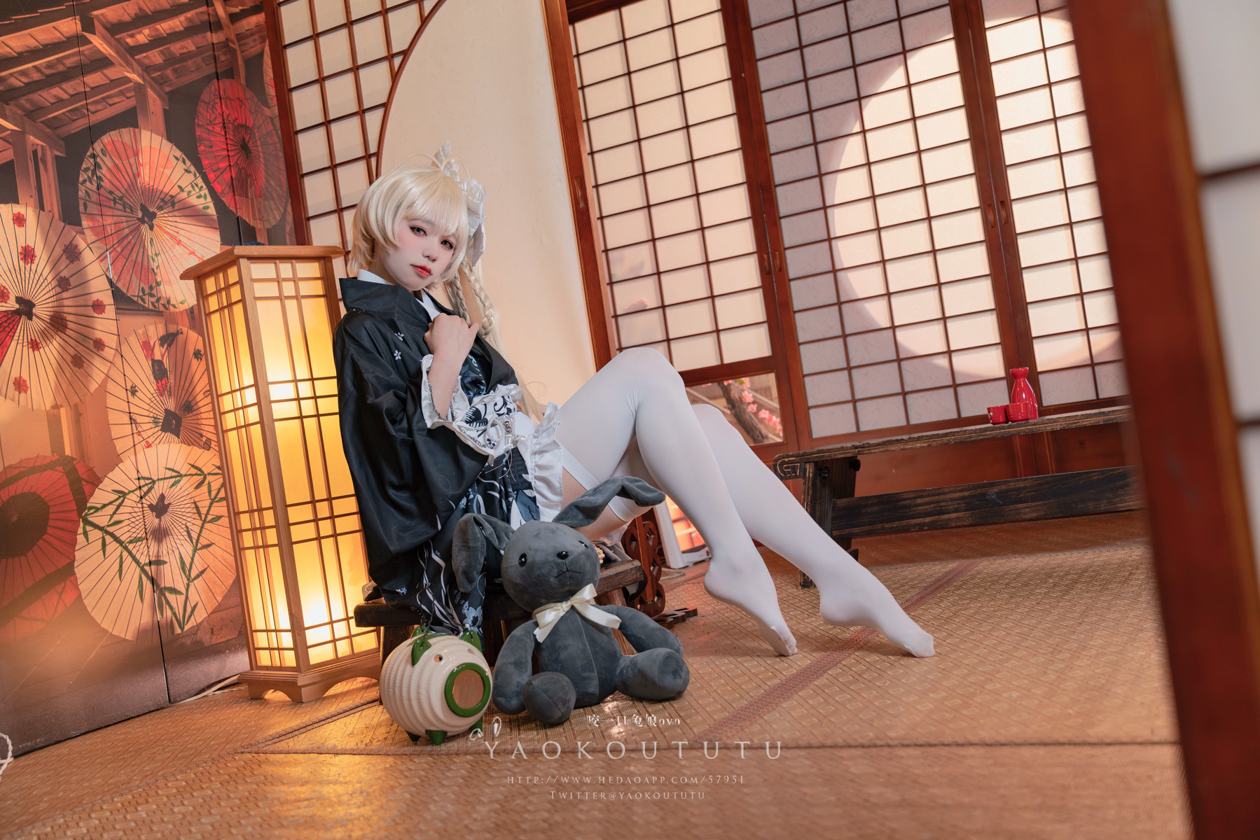 Cosplay 黏黏团子兔 六月T3专属特典 『穹妹浴衣』 10
