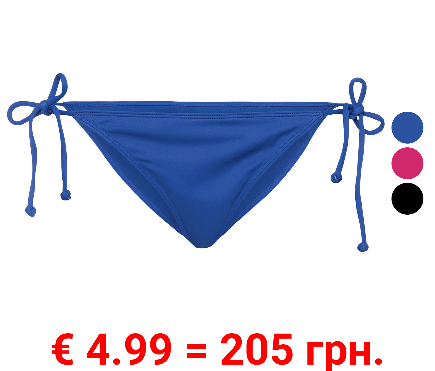 esmara® Damen Bikini Unterteil Minislip, mit seitlichen Bindebändern