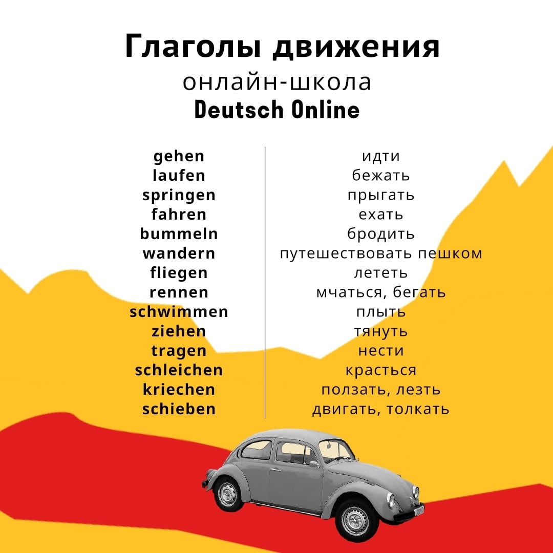 Глаголы передвижения в немецком