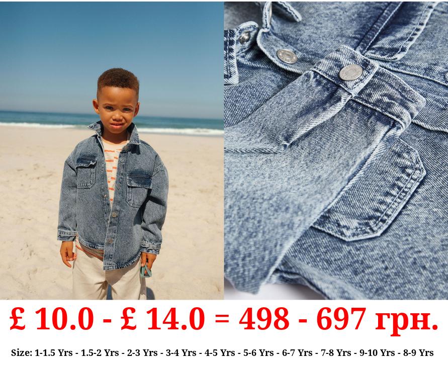 Dark Wash Denim Shacket