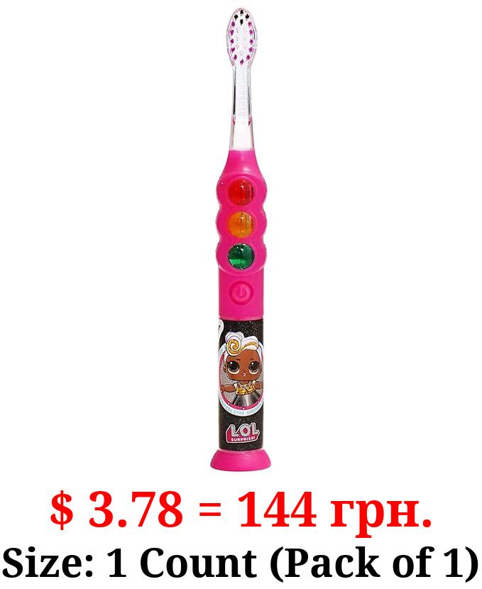 Firefly Ready Go Light Up Timer Toothbrush, L.O.L. Surprise!, Premium Soft Bristles, 1 Minute Timer, Less Mess Suction Cup, Battery Included, Easy Storage, Dentist Recommended, Ages 3+, 1 Pack