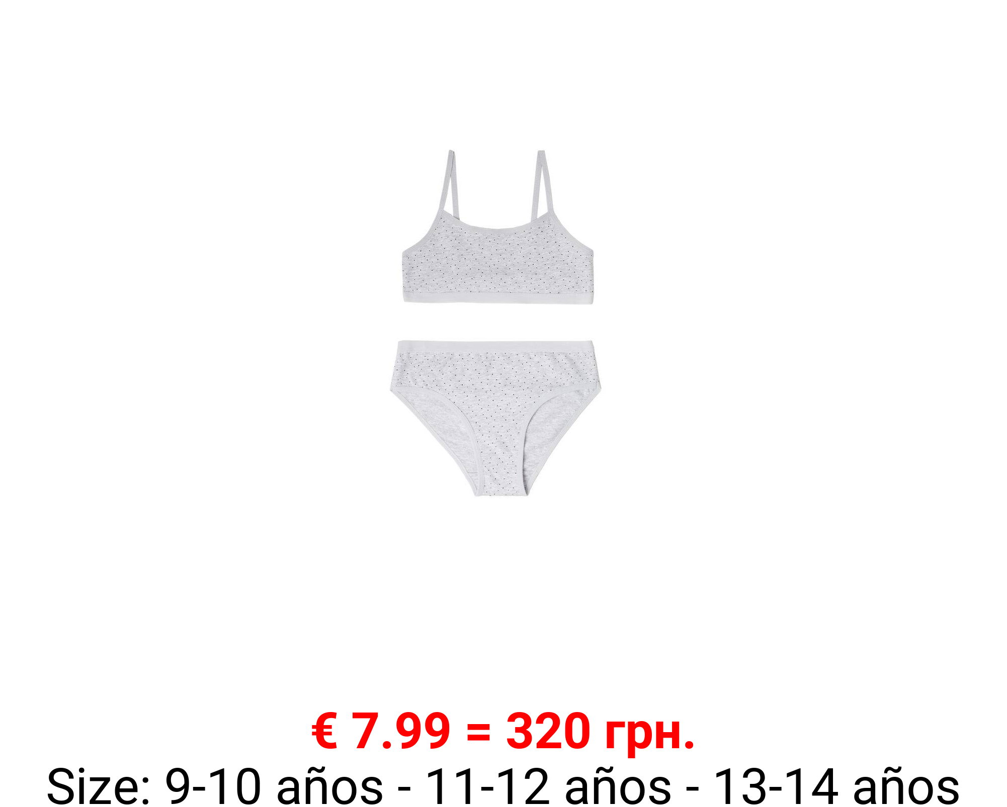 Conjunto ropa interior algodón