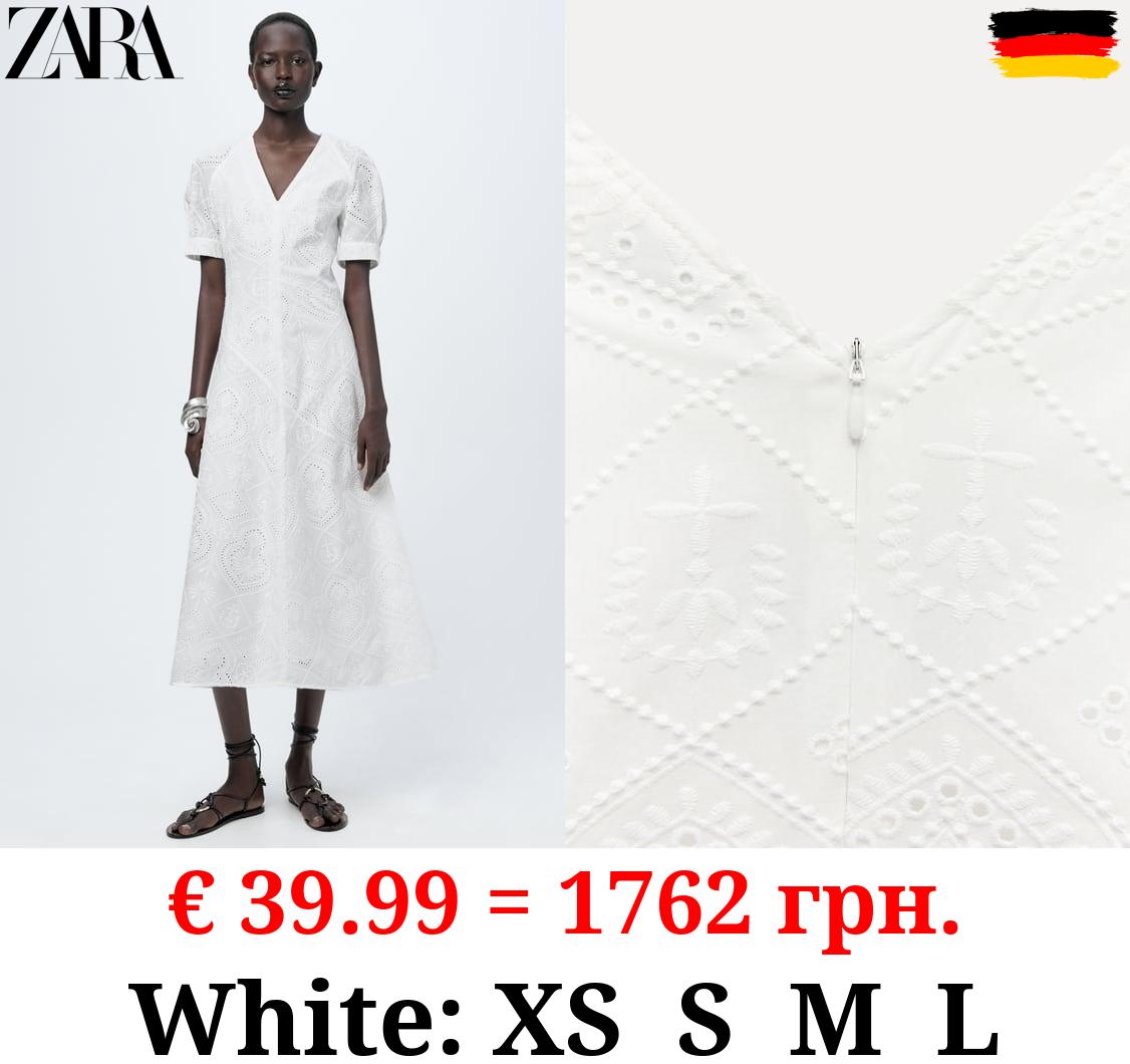 ZW COLLECTION CUTWORK EMBROIDERY DRESS