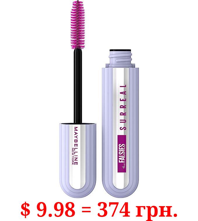 Maybelline The Falsies Surreal Extensions Washable Mascara, Volumizing, Lengthening Mascara Make Up, Blackest Black, 1 Count