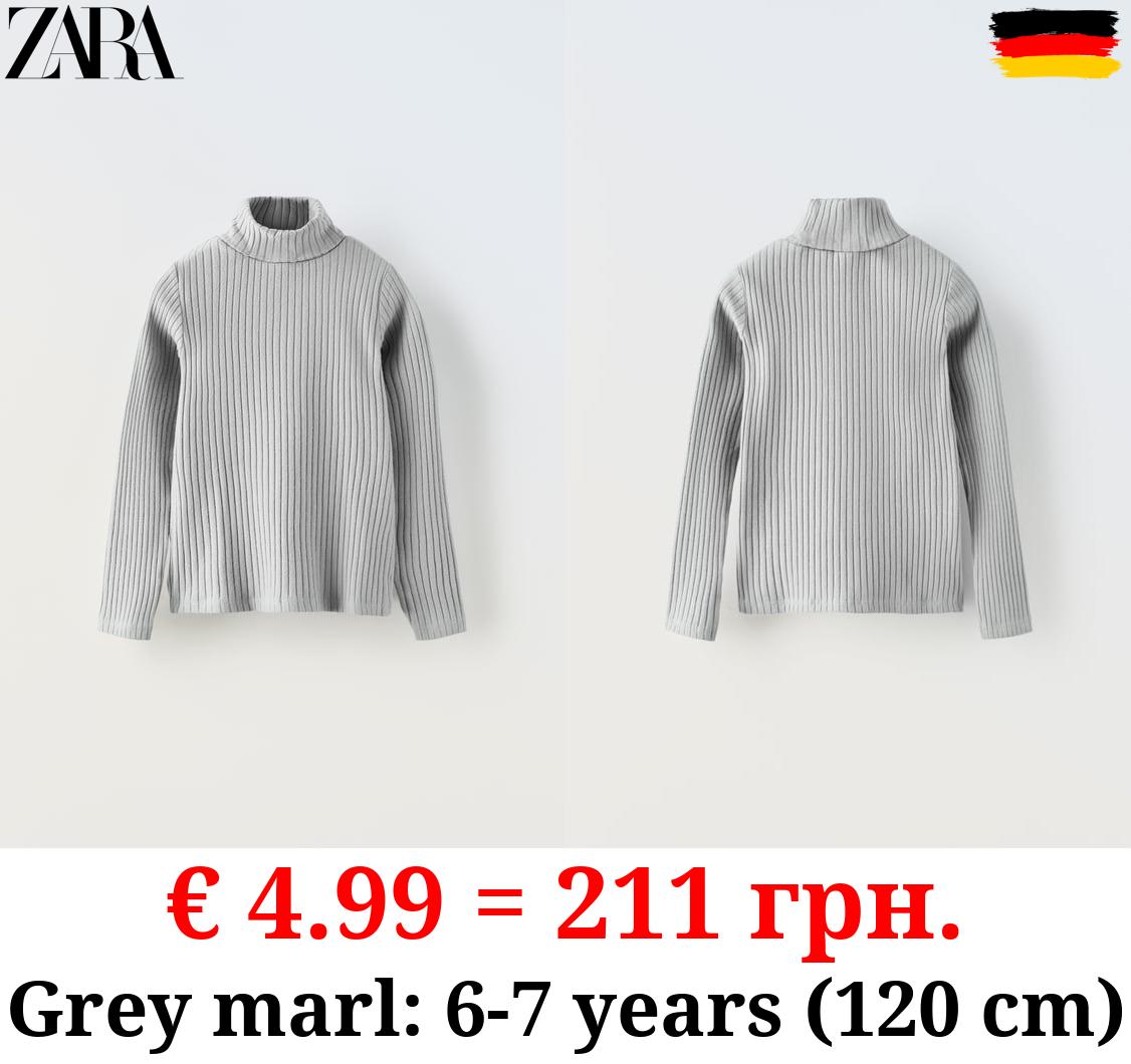 RIBBED TURTLENECK T-SHIRT