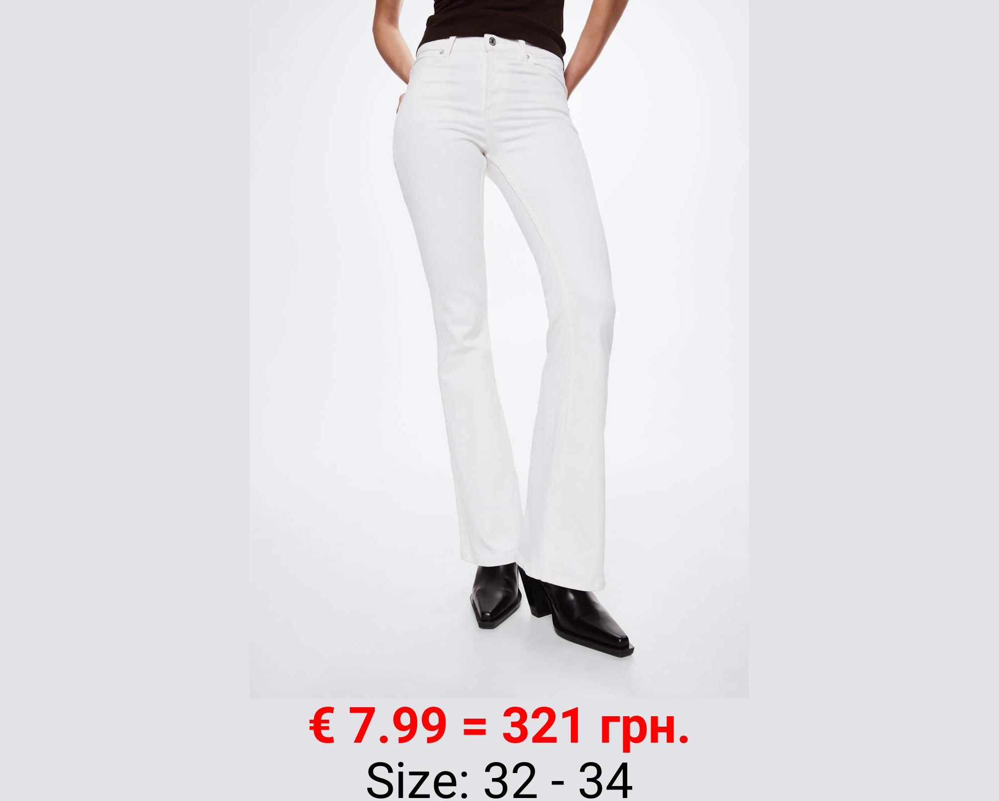 Jeans flare tiro medio