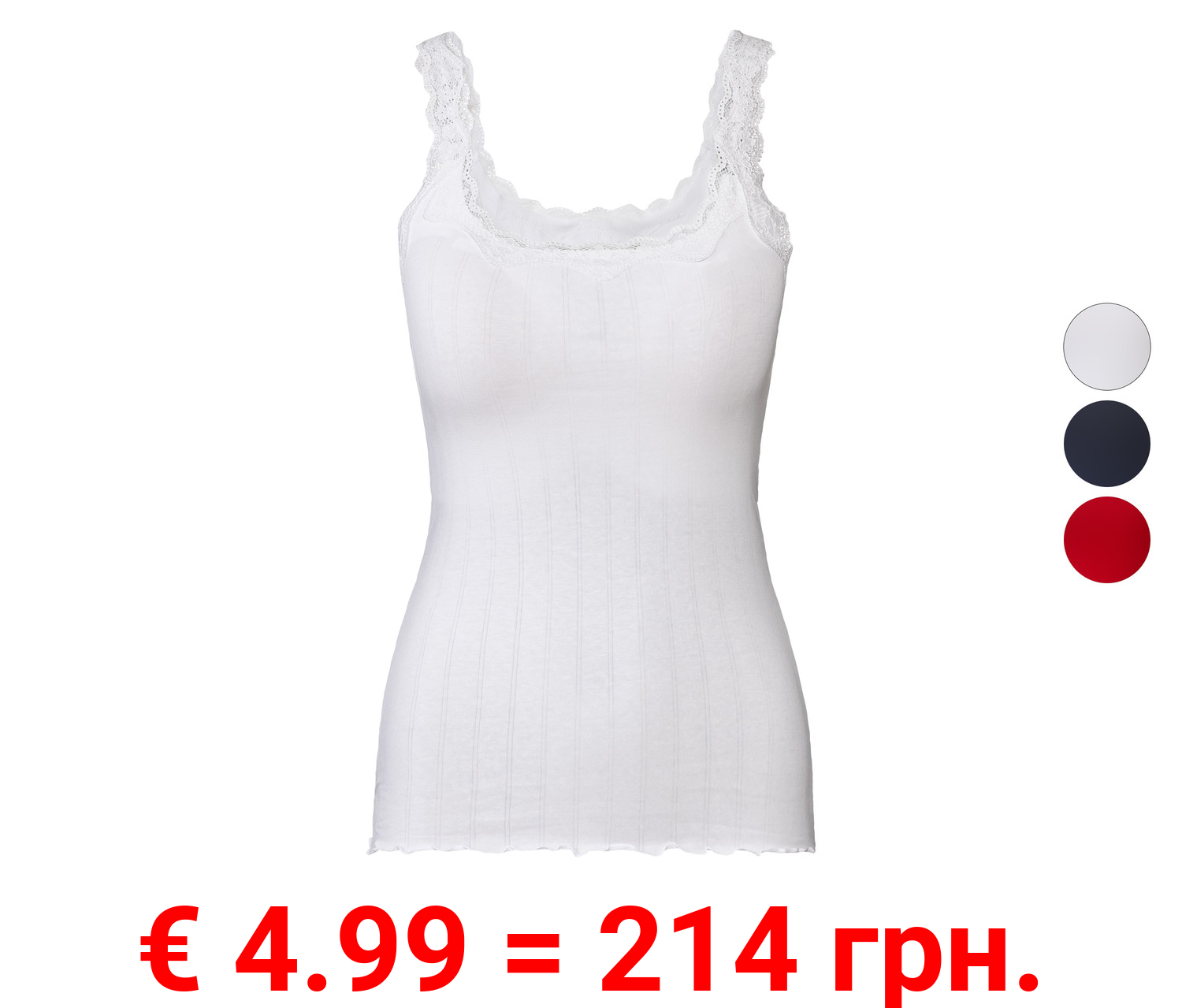 esmara® Damen Spaghettiträgertop mit Spitze