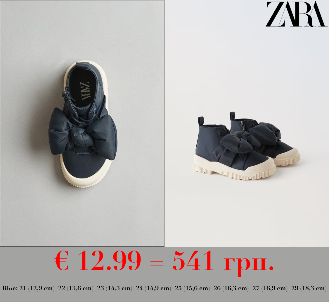 HIGH TOP SNEAKERS WITH BOW