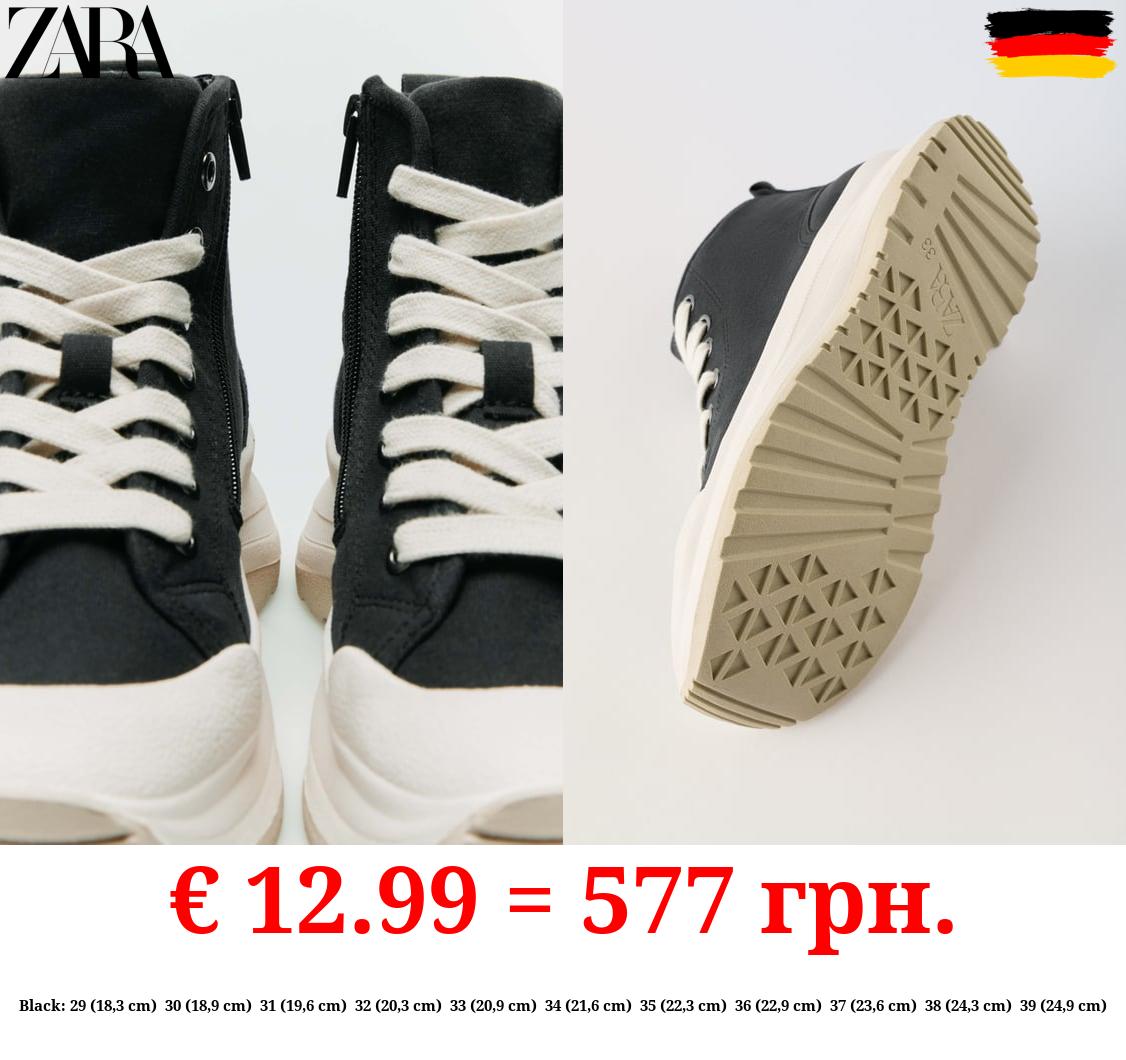 FABRIC HIGH-TOP SNEAKERS