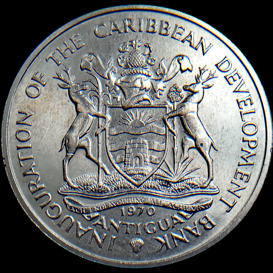 Доллар 1970 года. Монеты Антигуа. Деньги Антигуа и Барбуда. 1 Доллар 1970. 1\4 Доллар монета.
