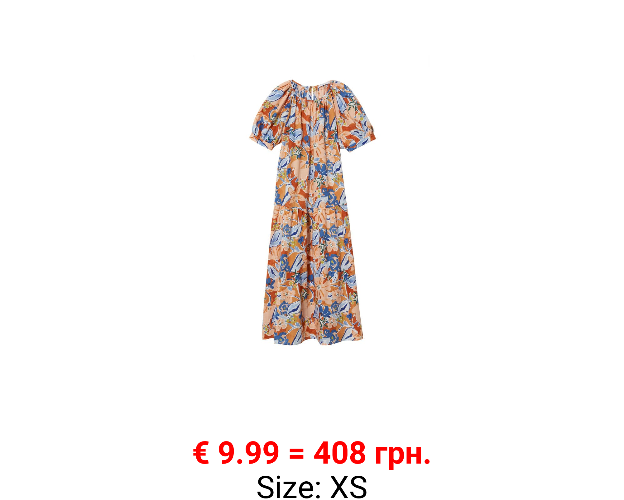 Vestido estampado midi