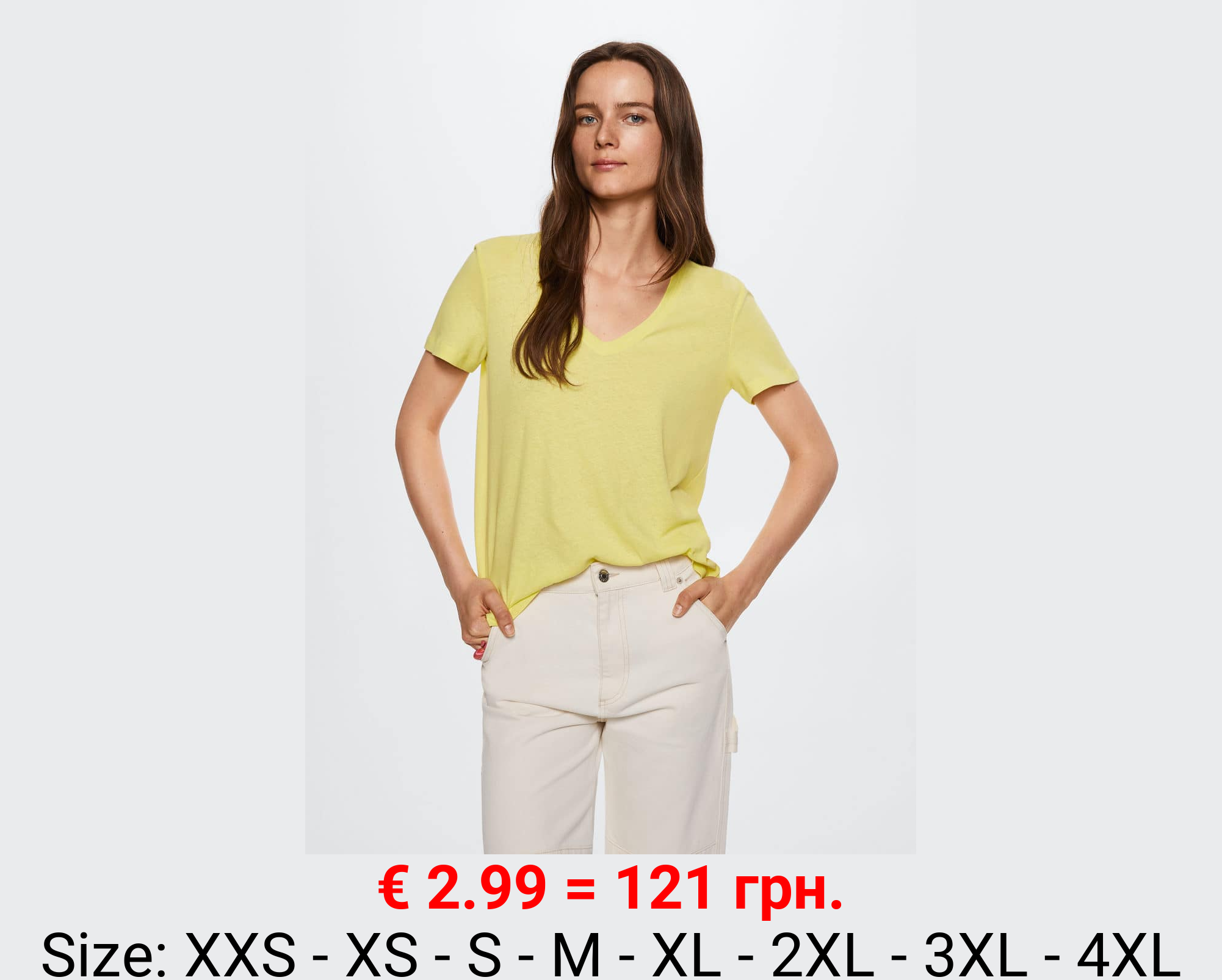 Camiseta algodón lino