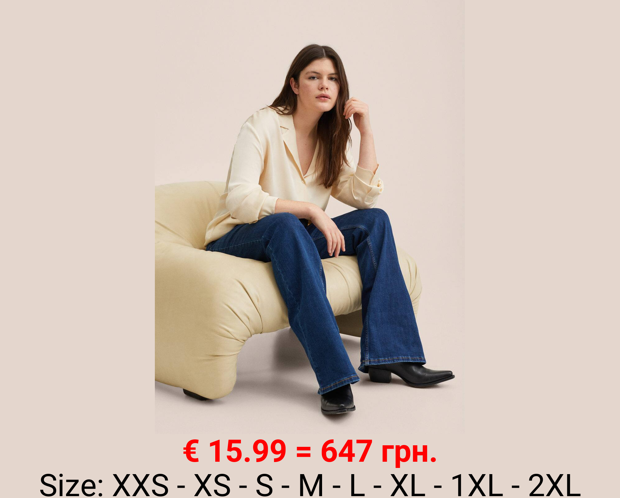 Blusa satinada botones