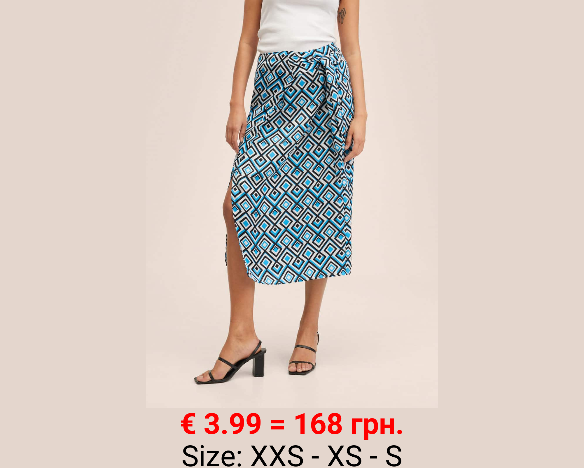 Falda cruzada estampada