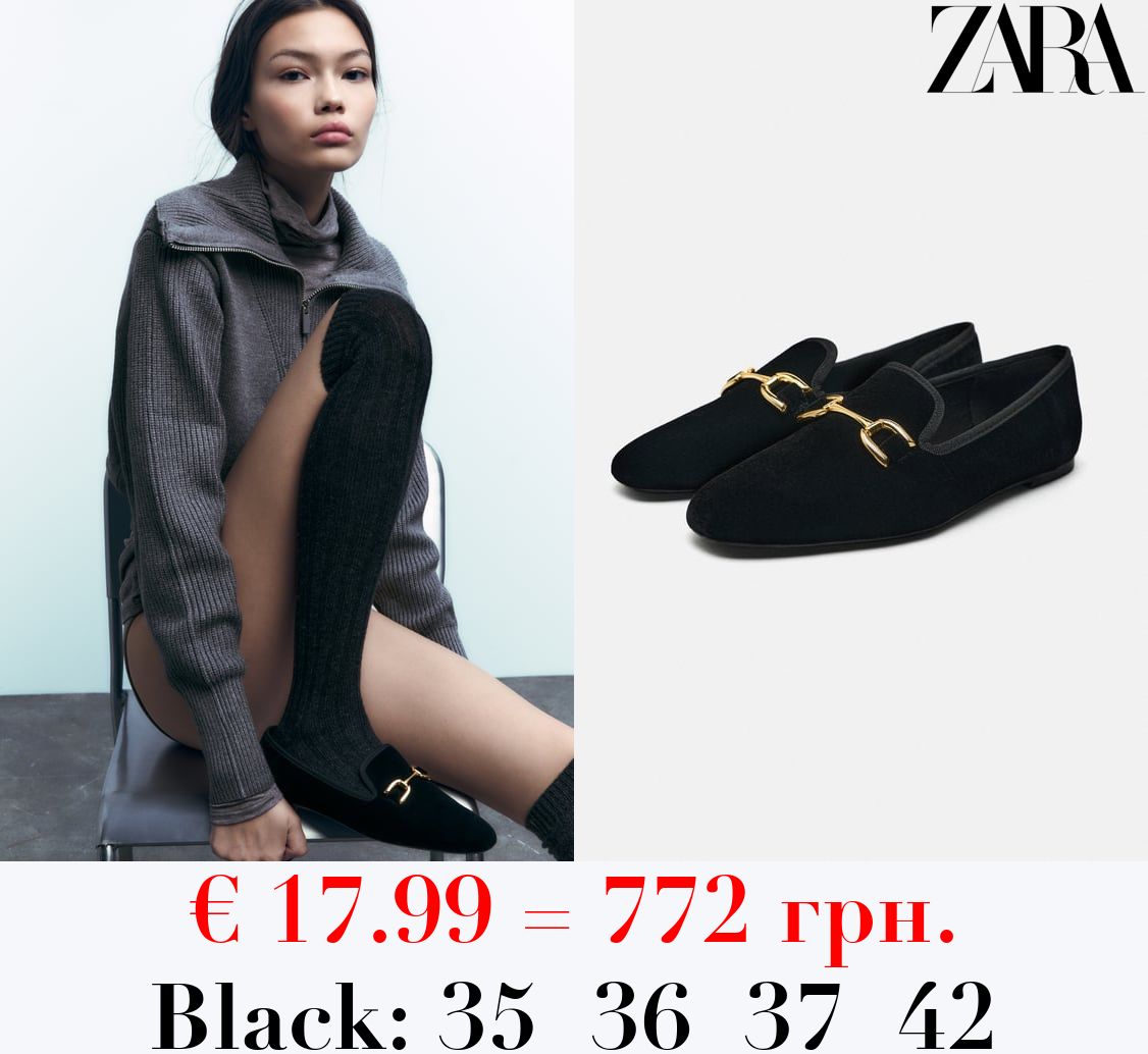 EMBELLISHED VELVET LOAFERS