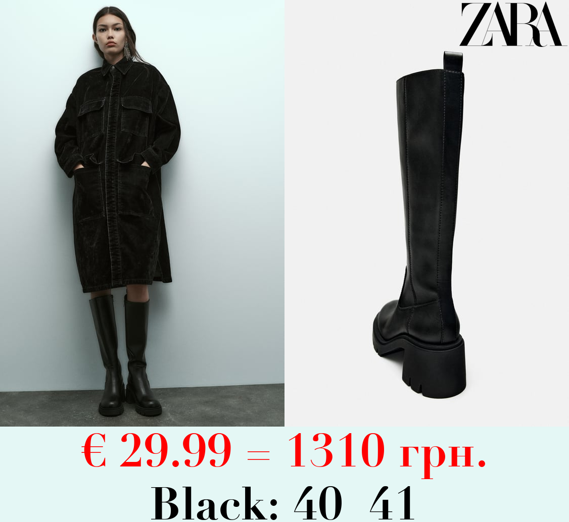 HEELED BOOTS WITH TRACK SOLES