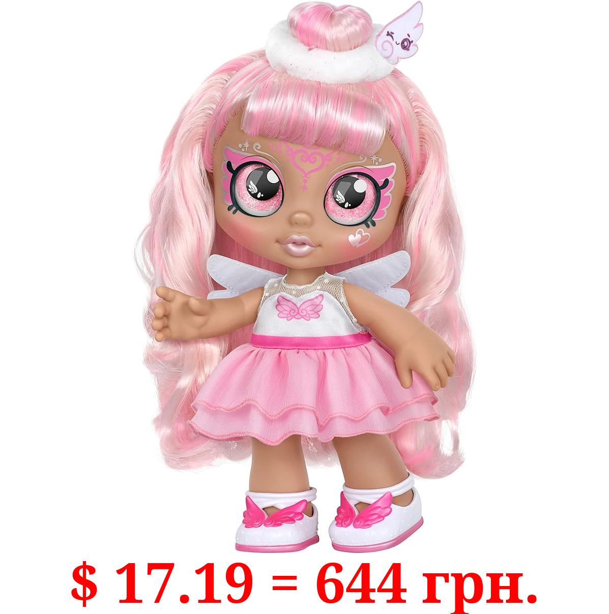 Kindi Kids 50244 Dress Angelina Wings Angel Toddler face Paint Reveal. 1 Doll with Magic Sponge. Big Glittery Eyes, Changeable Clothes and Removable Shoes