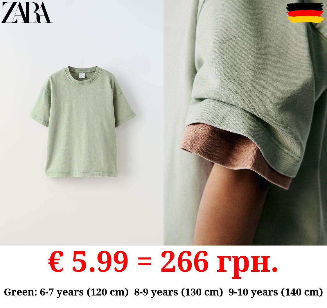 FADED-EFFECT HEAVY WEIGHT T-SHIRT