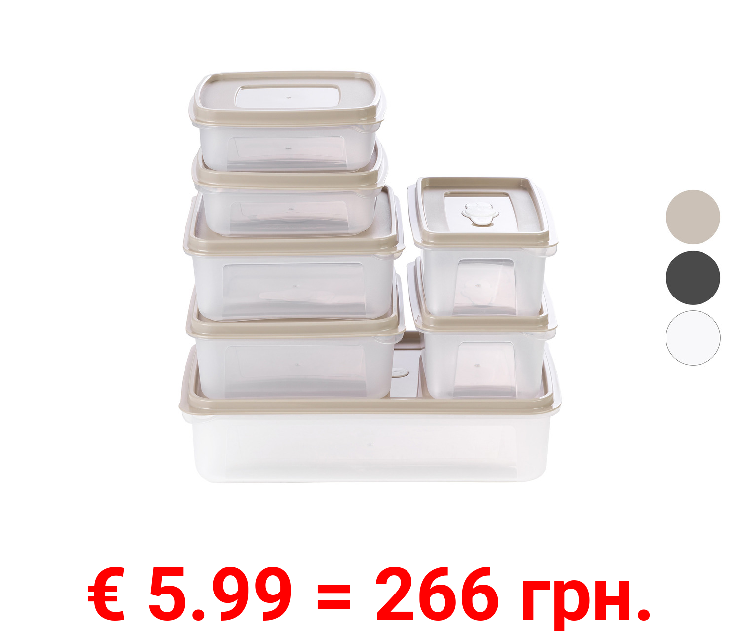 ERNESTO® Frischhaltedosen-Set, 7-teilig